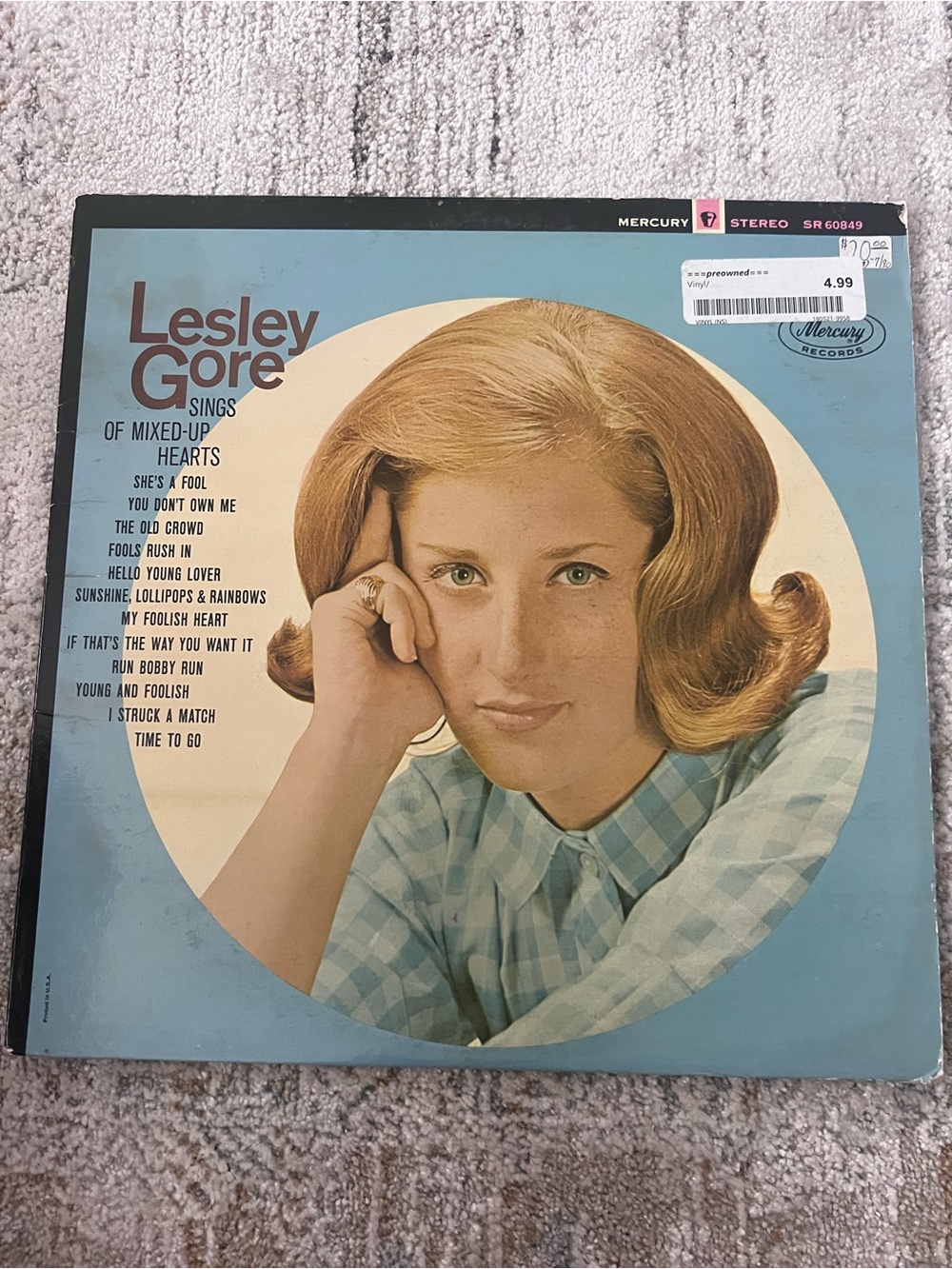 LESLEY GORE Sings Of Mixed-Up Hearts 63 VINYL LP Mercury 20849 You Don't Own Me